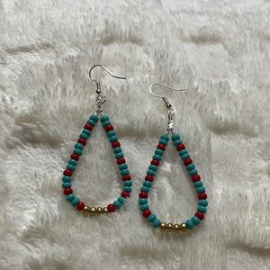 Cute Teardrop Beaded Earrings
